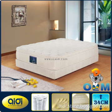 bedroom furniture comfortable euro top pocket spring mattress